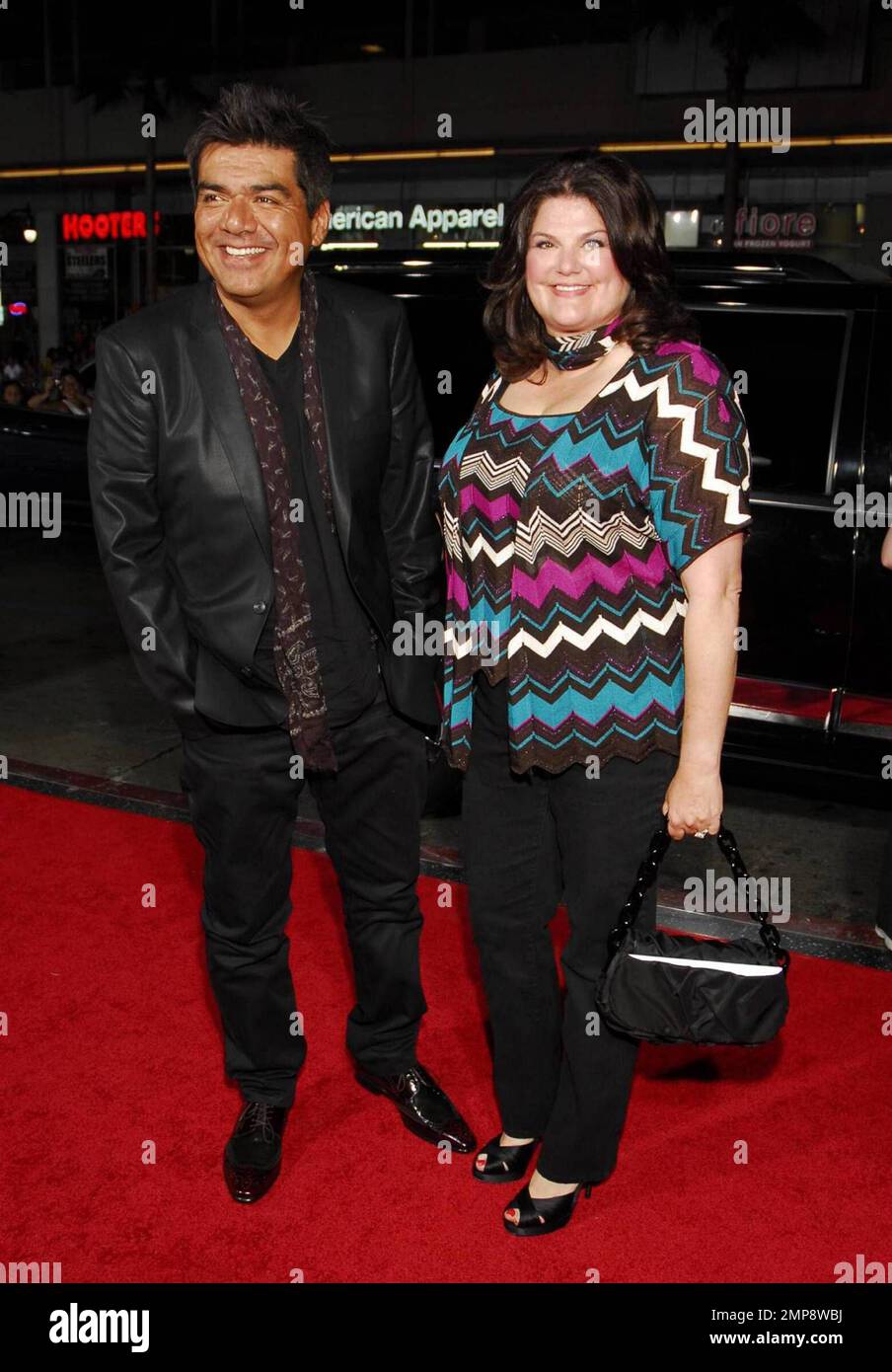  Lopez and his wife Ann Serrano Lopez at the premiere of All About Steve, held at the