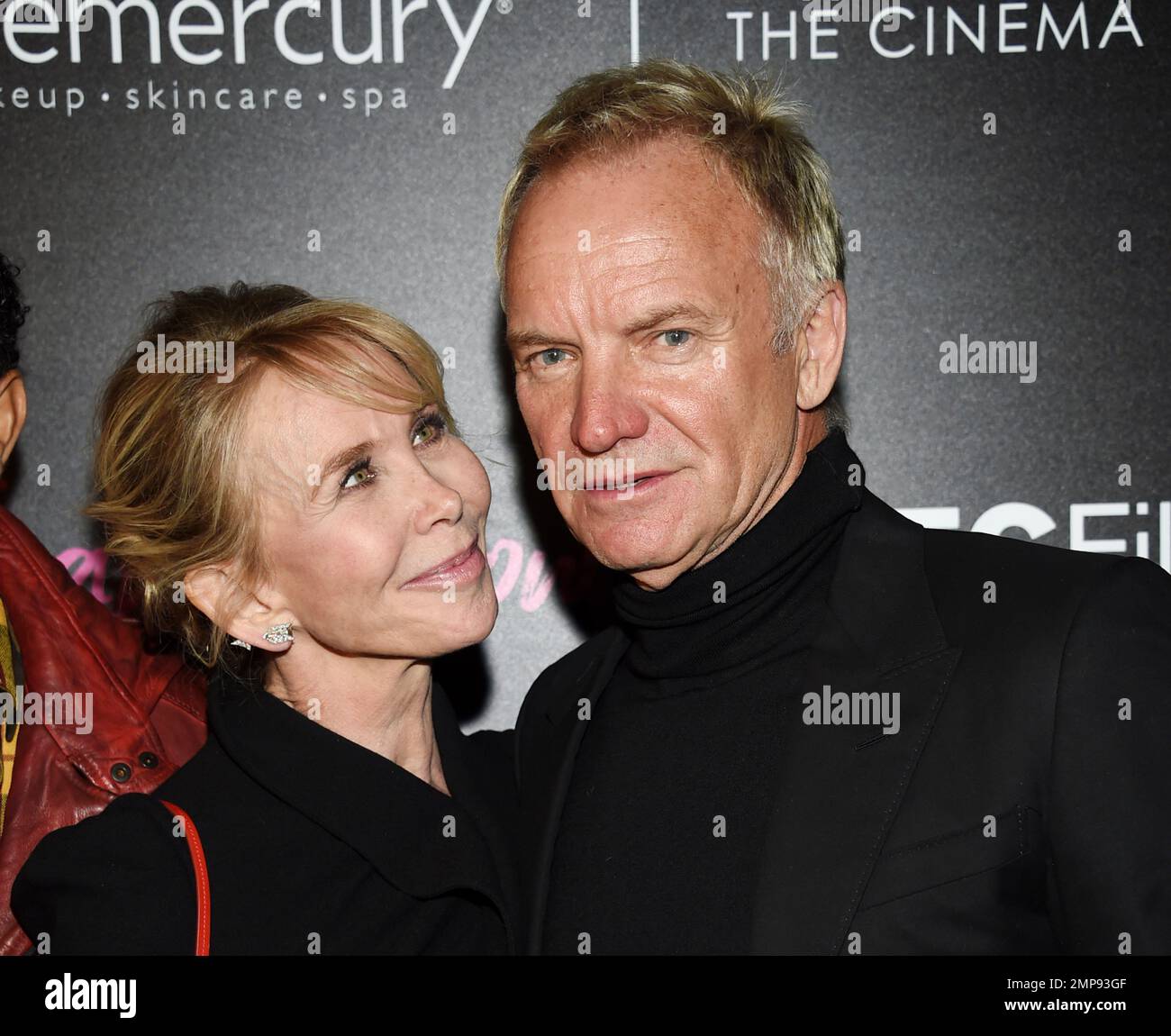 Director Trudie Styler, left, and Sting attend the premiere of "Freak