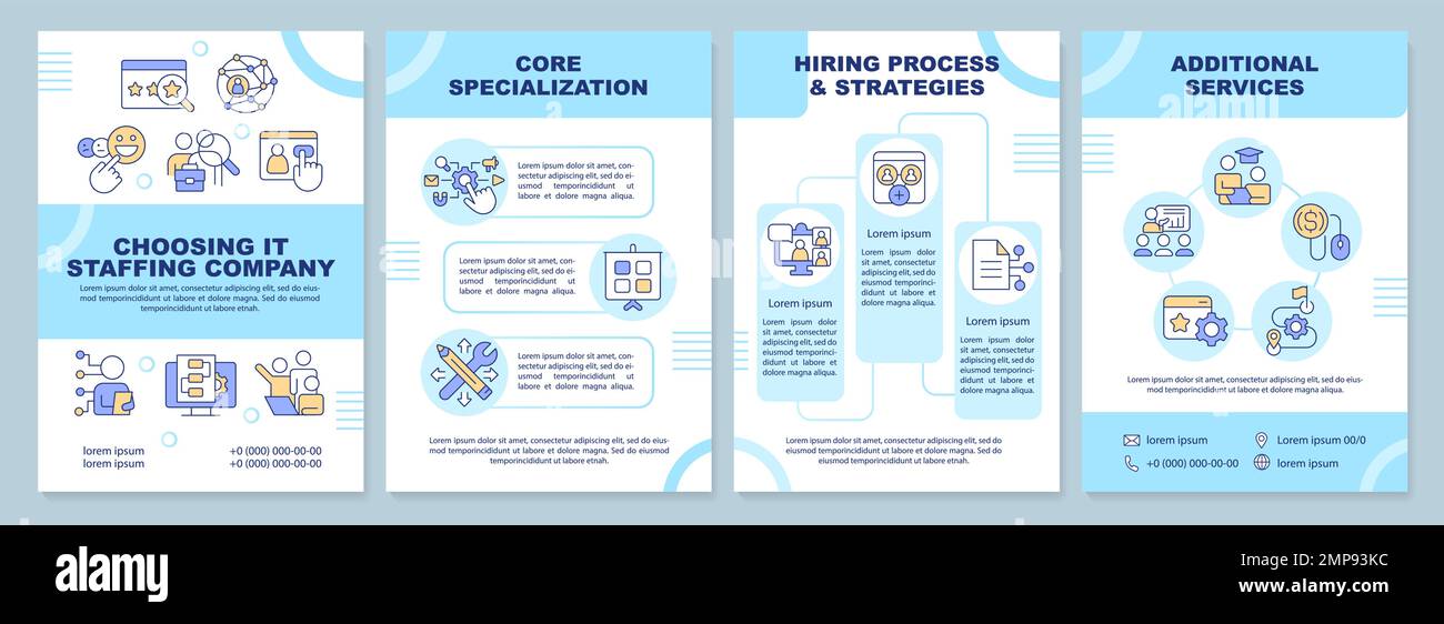 Choosing IT staffing company brochure template Stock Vector Image & Art ...