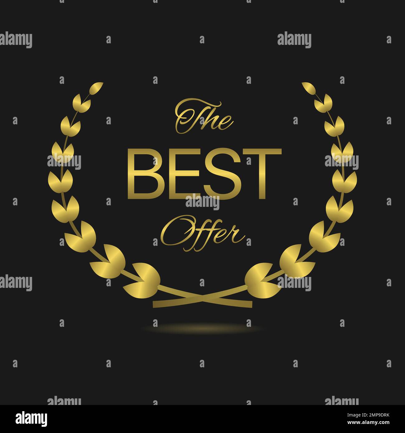 Best offer golden laurel wreath vector label Stock Vector Image & Art ...