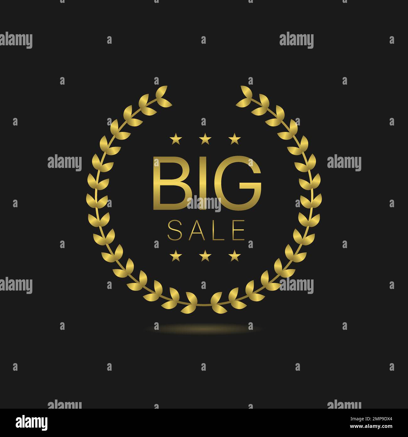 Big sale golden laurel wreath vector label Stock Vector Image & Art - Alamy