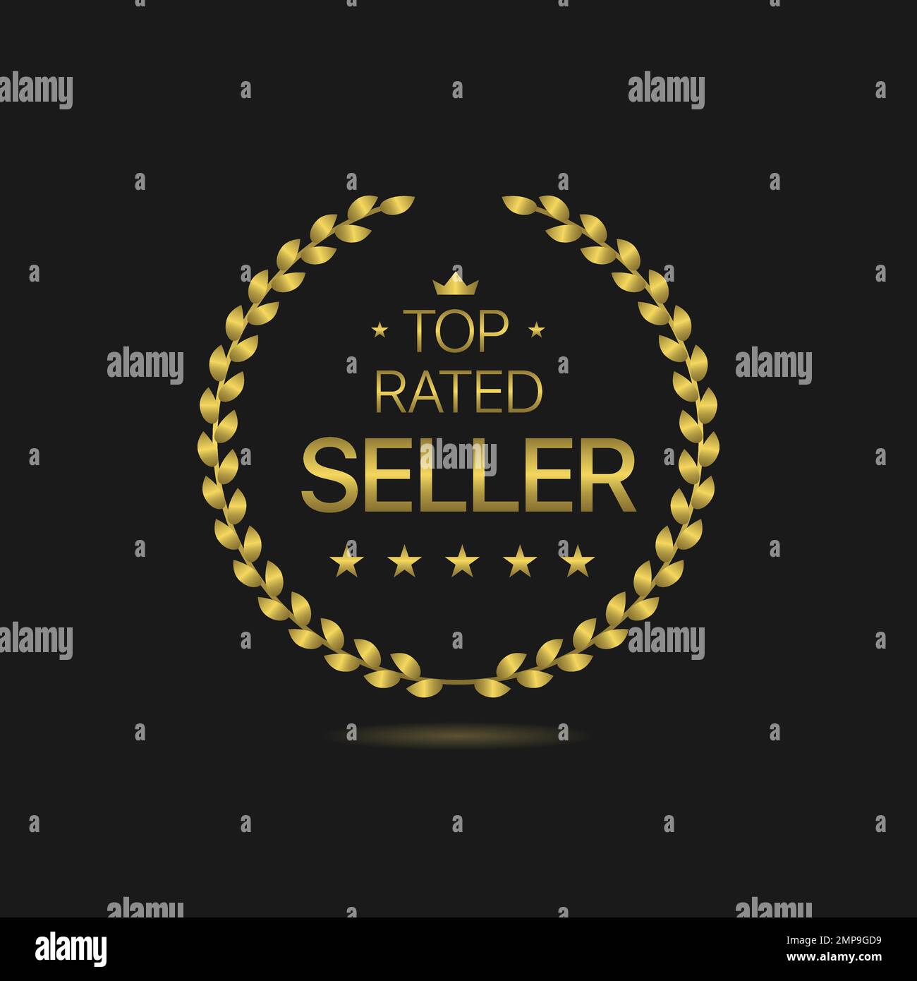 Top seller golden laurel wreath vector label Stock Vector Image & Art ...