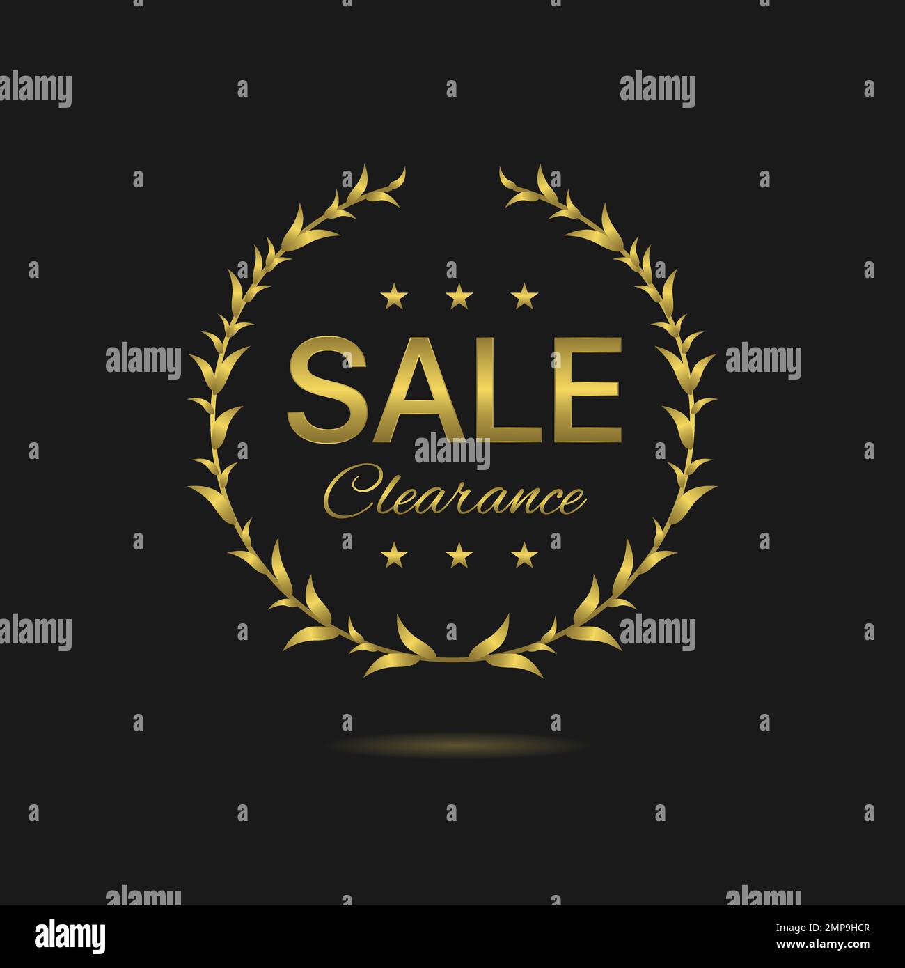 Sale clearance Golden laurel wreath vector label Stock Vector Image ...