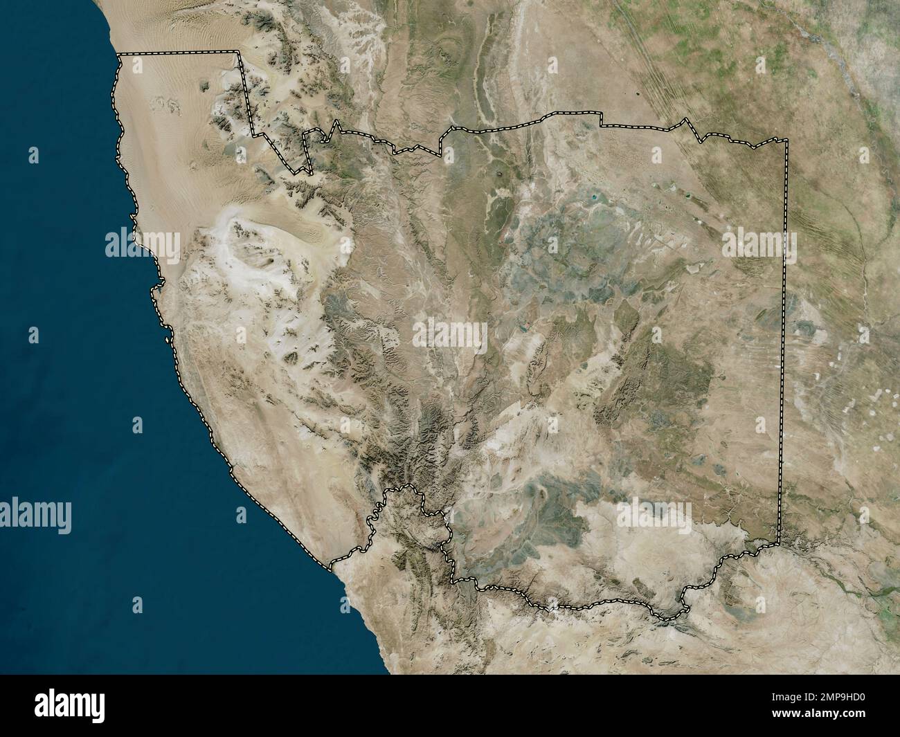 !Karas, region of Namibia. High resolution satellite map Stock Photo ...