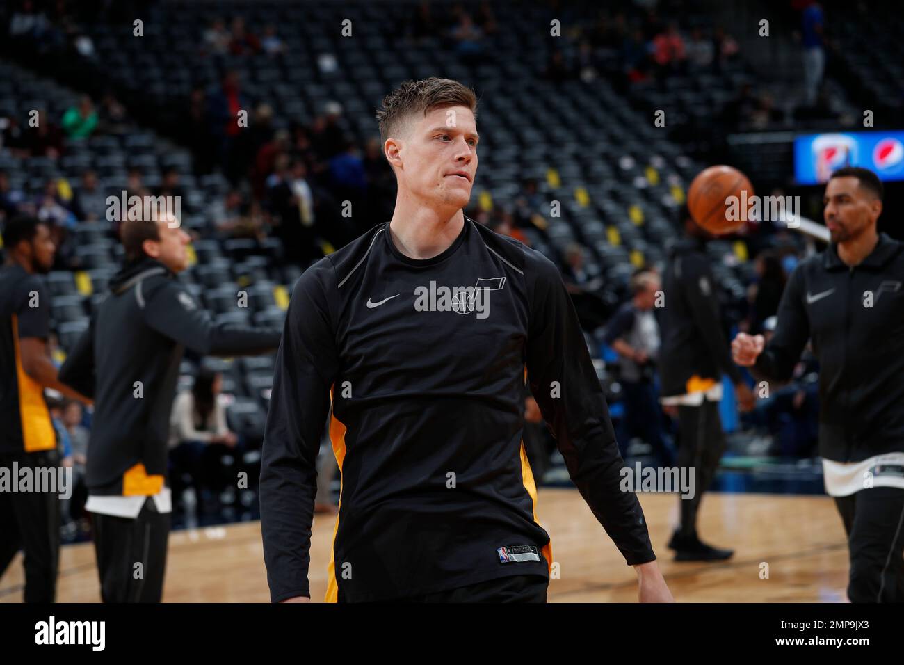 Utah Jazz forward Jonas Jerebko (8) in the first half of an NBA