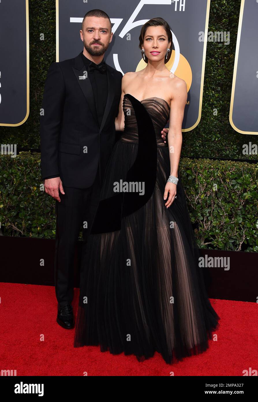 Justin Timberlake, left, and Jessica Biel arrive at the 75th annual(01)