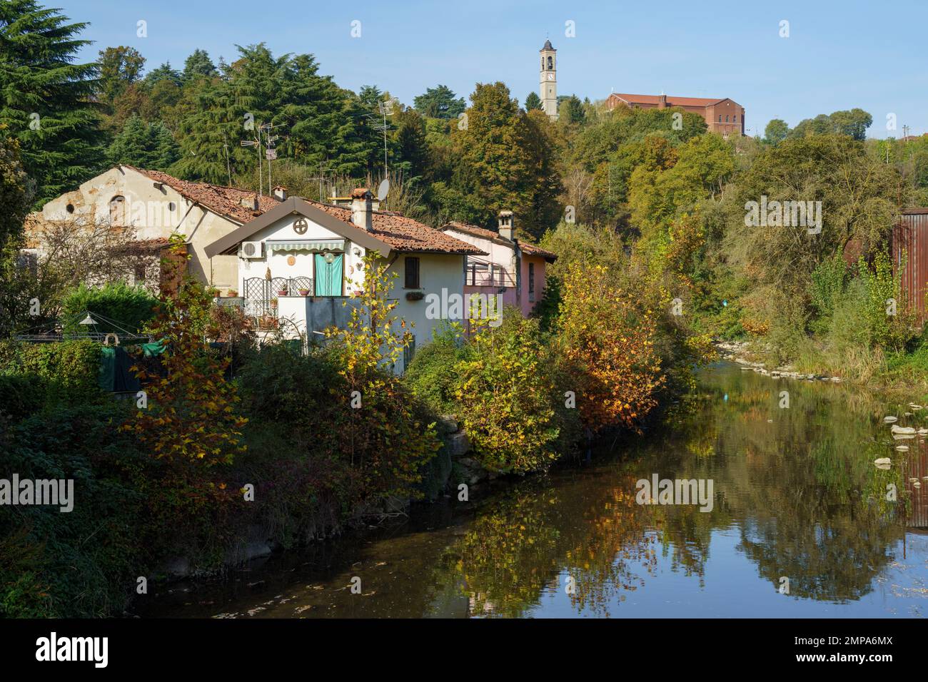 Agliate, old village in Brianza, Lombardy, Italy Stock Photo
