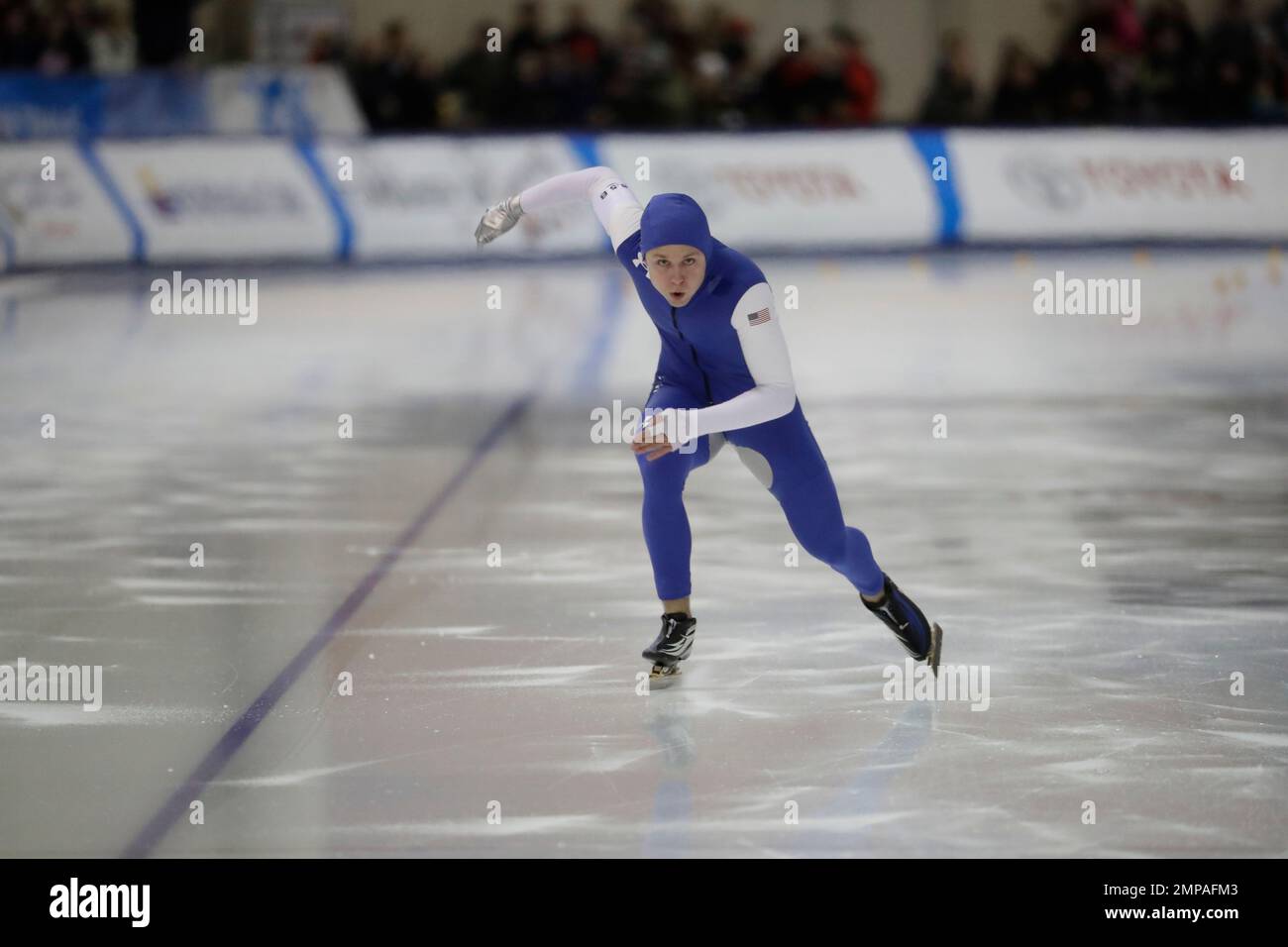 Brett Perry competes in the men's 500 meters during the U.S. Olympic ...