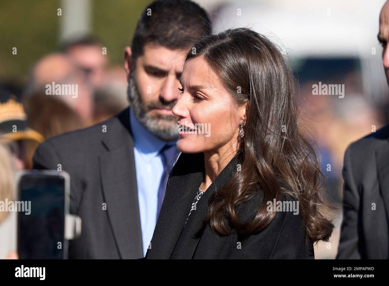 Petrer. Spain. 20230131,  Queen Letizia of Spain attends 2nd Meeting of the Network of Direct Care Centres and Specialised Services of the Spanish Federation for Rare Diseases (FEDER) at Sense Barreres day care centre on January 31, 2023 in Petrer, Spain Credit: MPG/Alamy Live News Stock Photo