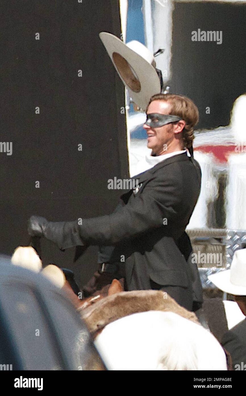 Lone Ranger Hammer Dressed as his character The Lone Ranger, Armie Hammer films scenes on ...