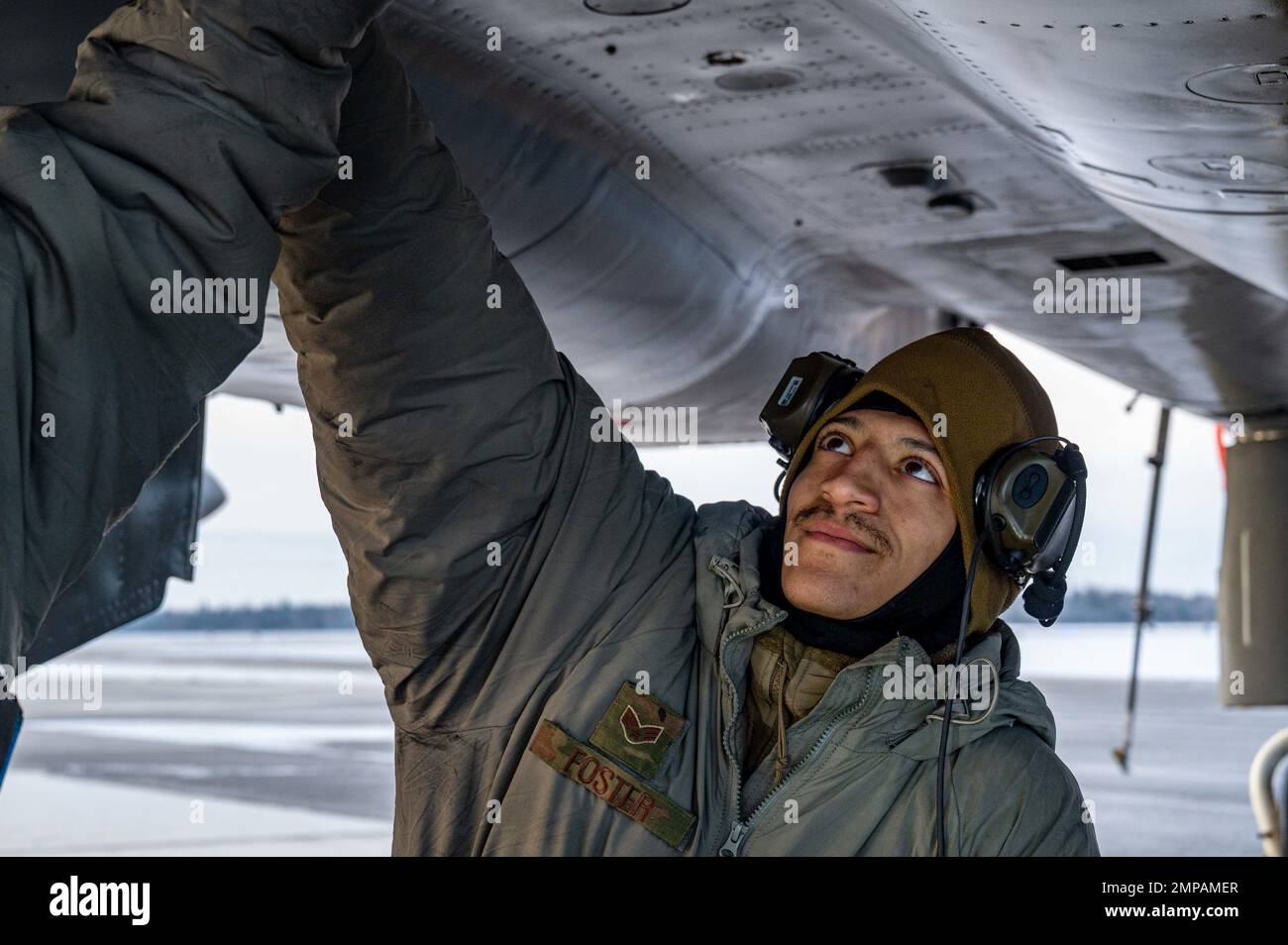 U.S Air Force Senior Airman Adrian Foster, 44th Aircraft Maintenance ...