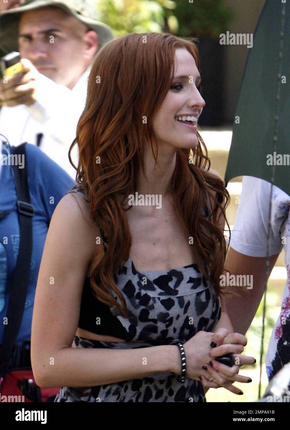 Ashlee SimpsonWentz films a scene for Melrose Place in Los Angeles, Ca