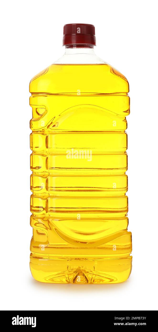Cooking oil in plastic bottle isolated on white Stock Photo Alamy
