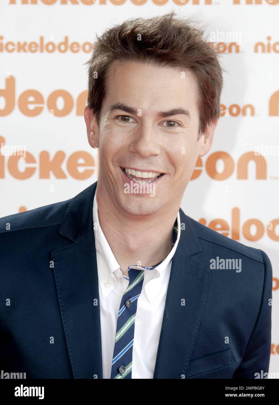 Nickelodeon actor Jerry Trainor poses for photographers as he arrives to co-host the Australian Nickelodeon Kids' Choice Awards 2010 held at the Sydney Entertainment Centre.  Winners of the evening included media personality Rove McManus who picked up the Awesome Aussie Award and Australian pop singer Cody Simpson who won the Aussie Muso Award. Sydney, AUS. 10/08/10. Stock Photo