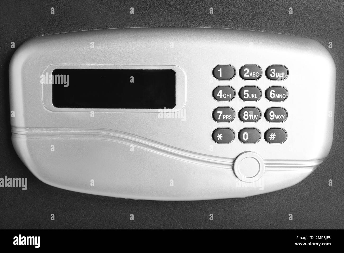 Black steel safe with electronic lock, closeup Stock Photo Alamy