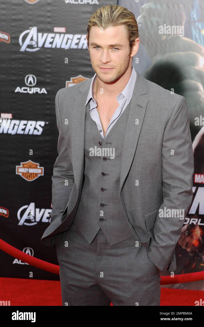 Chris Hemsworth at the world premiere of Marvel's The Avengers at El Capitan Theatre. Los Angeles, CA. 11th April 2012. . Stock Photo