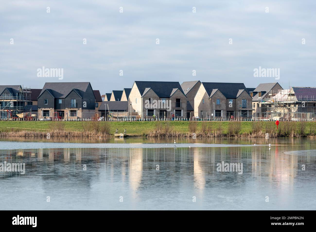 New houses being built at the new town of Northstowe, near Cambridge