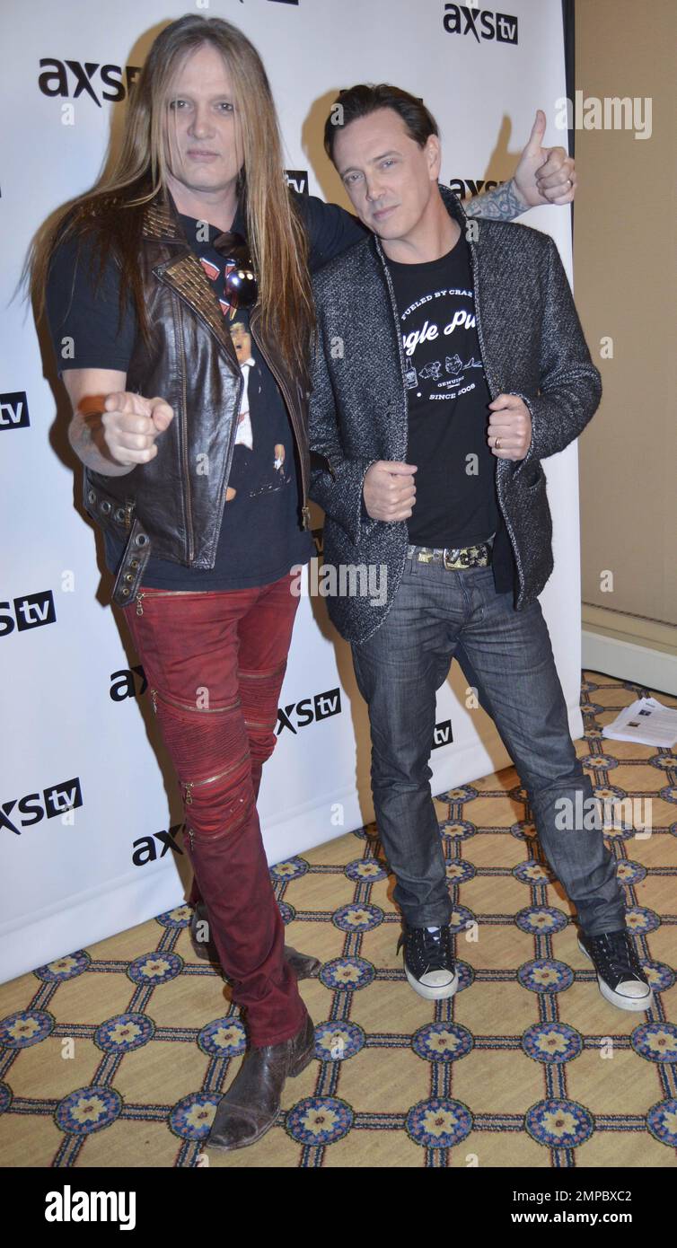 Sebastian Bach and Donovan Leitch at the AXS TV TCA Tour at the Langham ...