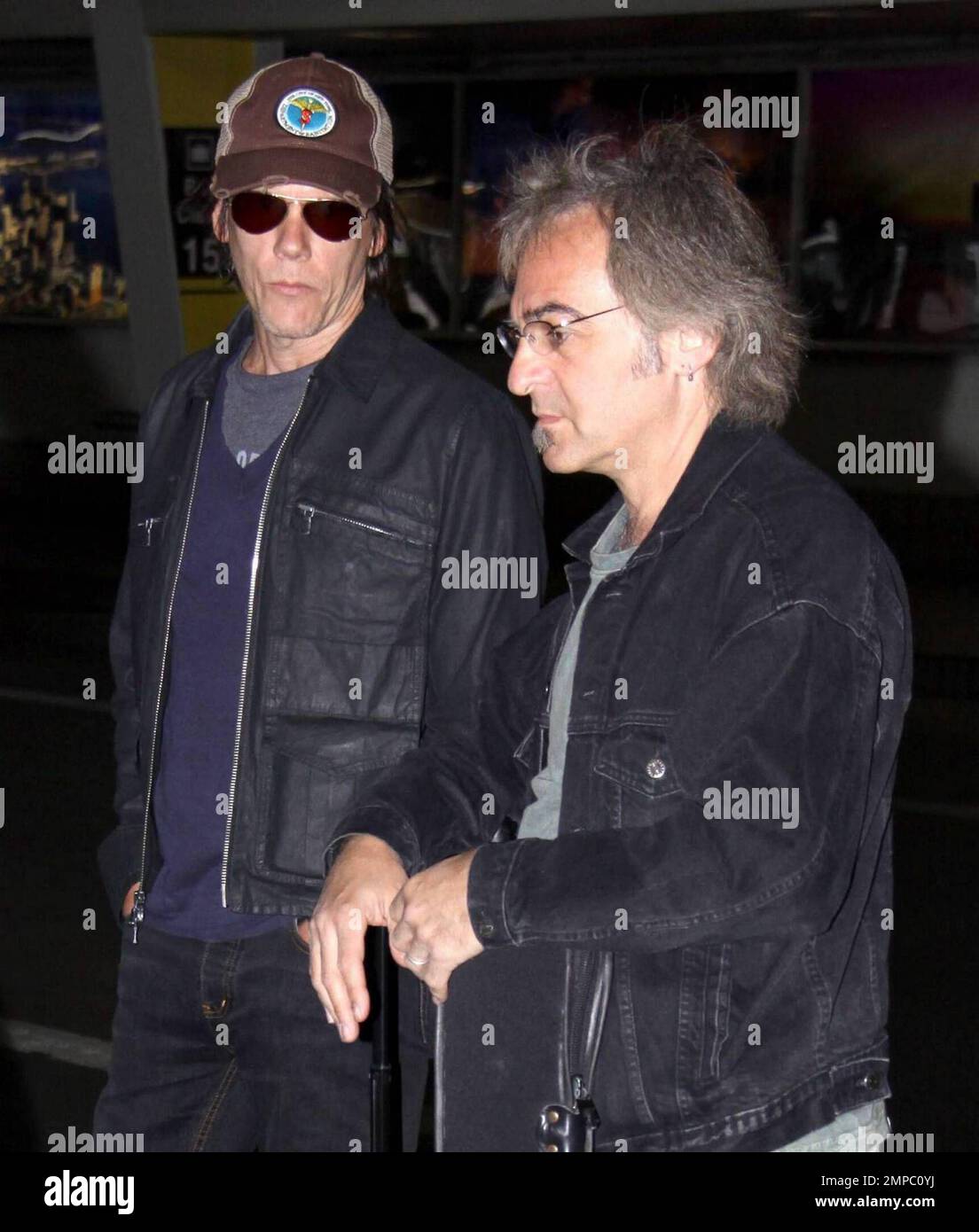 Exclusive!! Actor Kevin Bacon and brother Michael arrive in Miami for