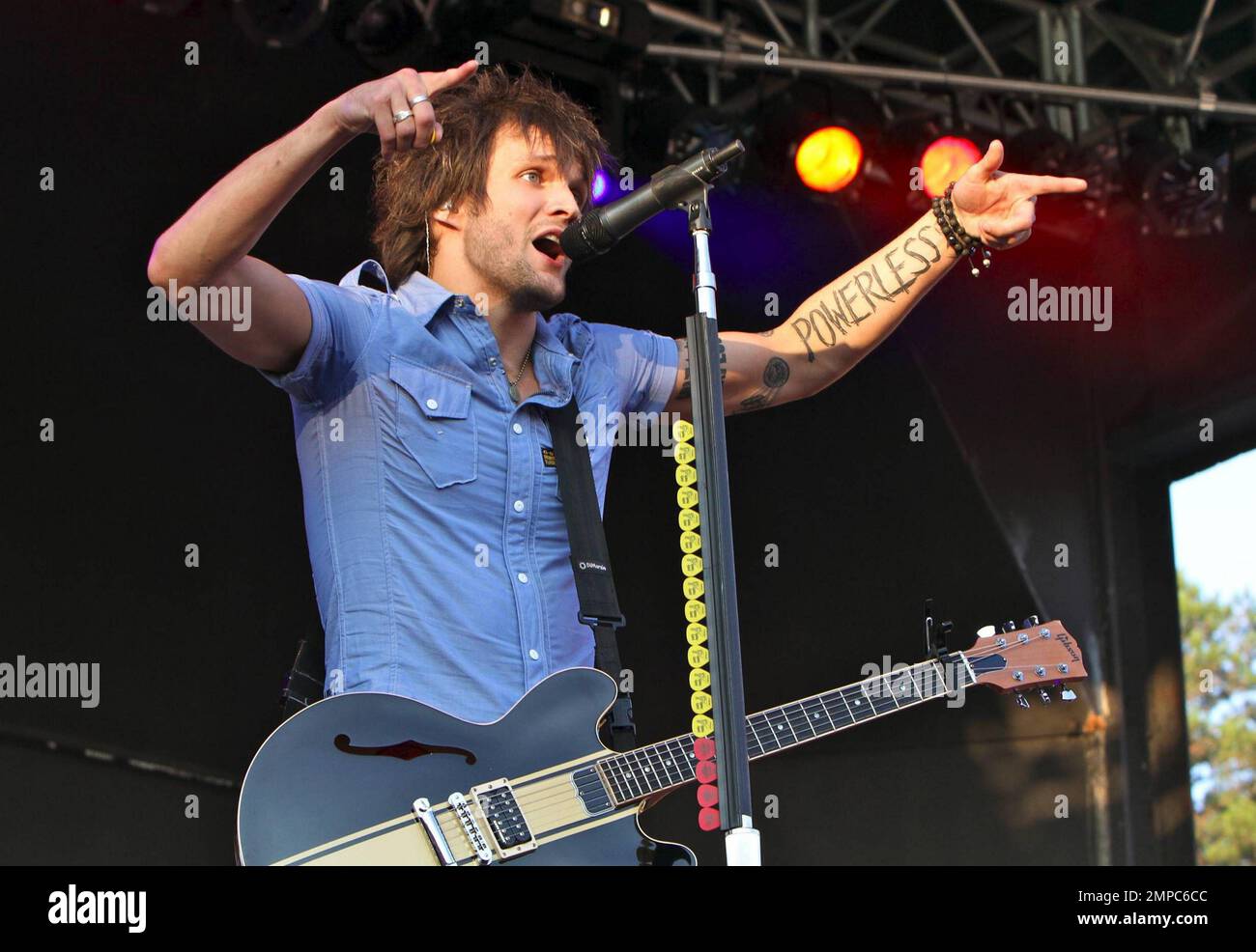 Boys Like Girls perform at the Bamboozle Roadshow at The Meadowlands in East Rutherford, NJ. 6/24/10.      . Stock Photo