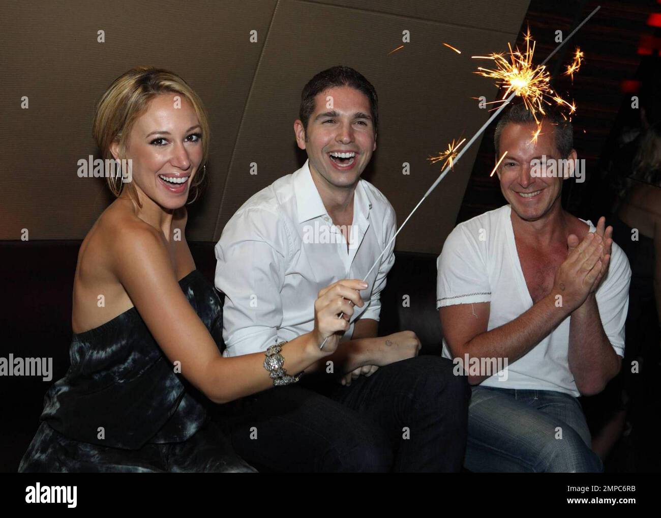EXCLUSIVE!! Hayley Duff enjoys herself with guests at Aura at