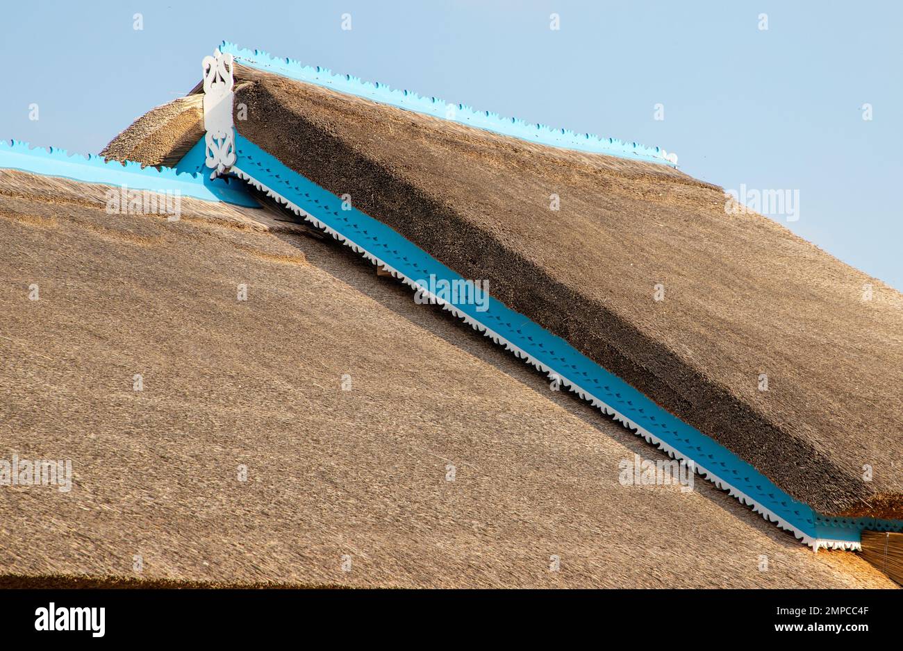 a roof made of reeds, traditional Stock Photo Alamy