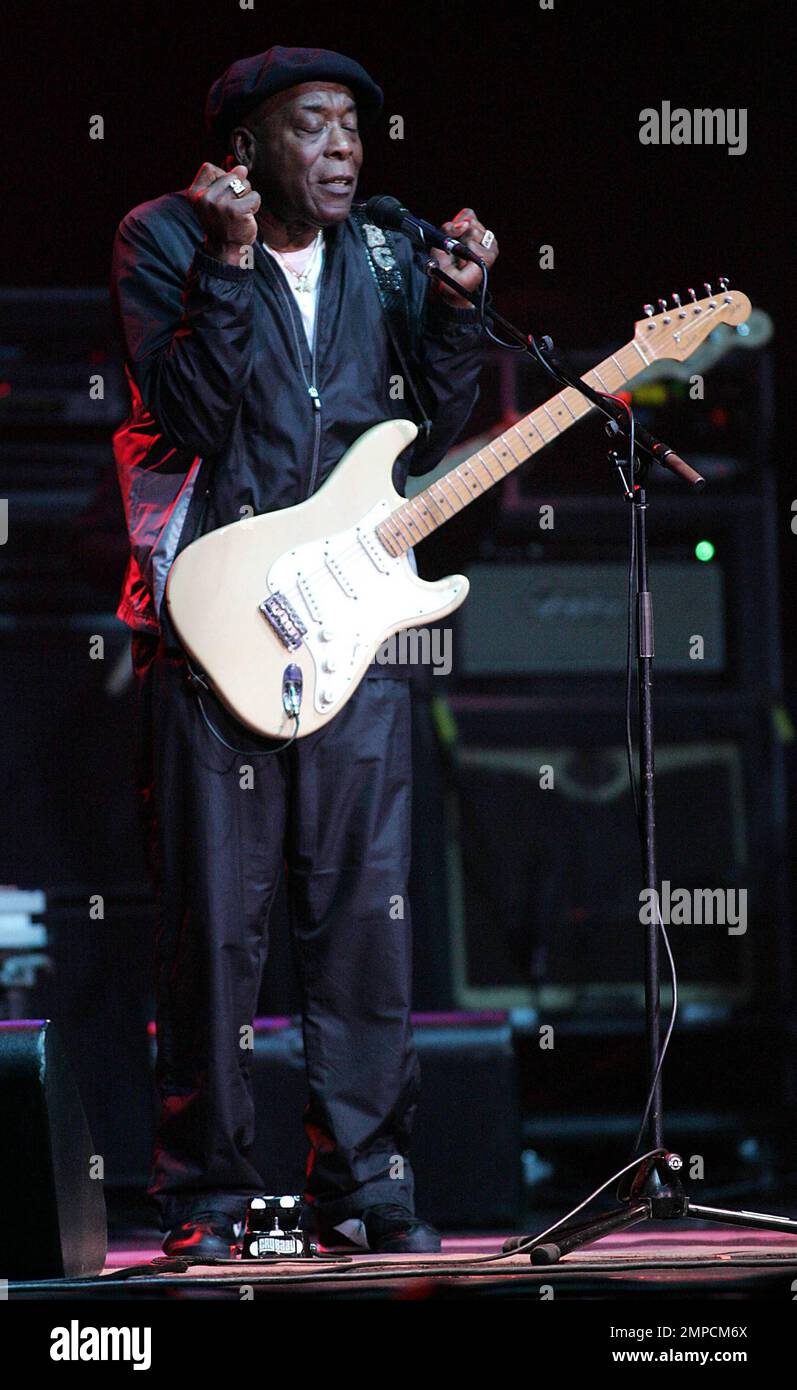 Blues guitarist and singer Buddy Guy performs in concert at the