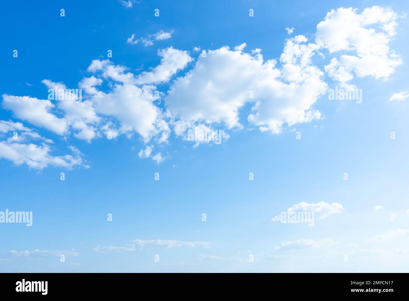 Beautiful bright blue sky fluffy white clouds hi-res stock photography ...