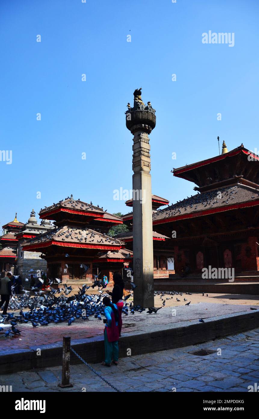 Life and lifestyle of nepali people walking travel visit ancient