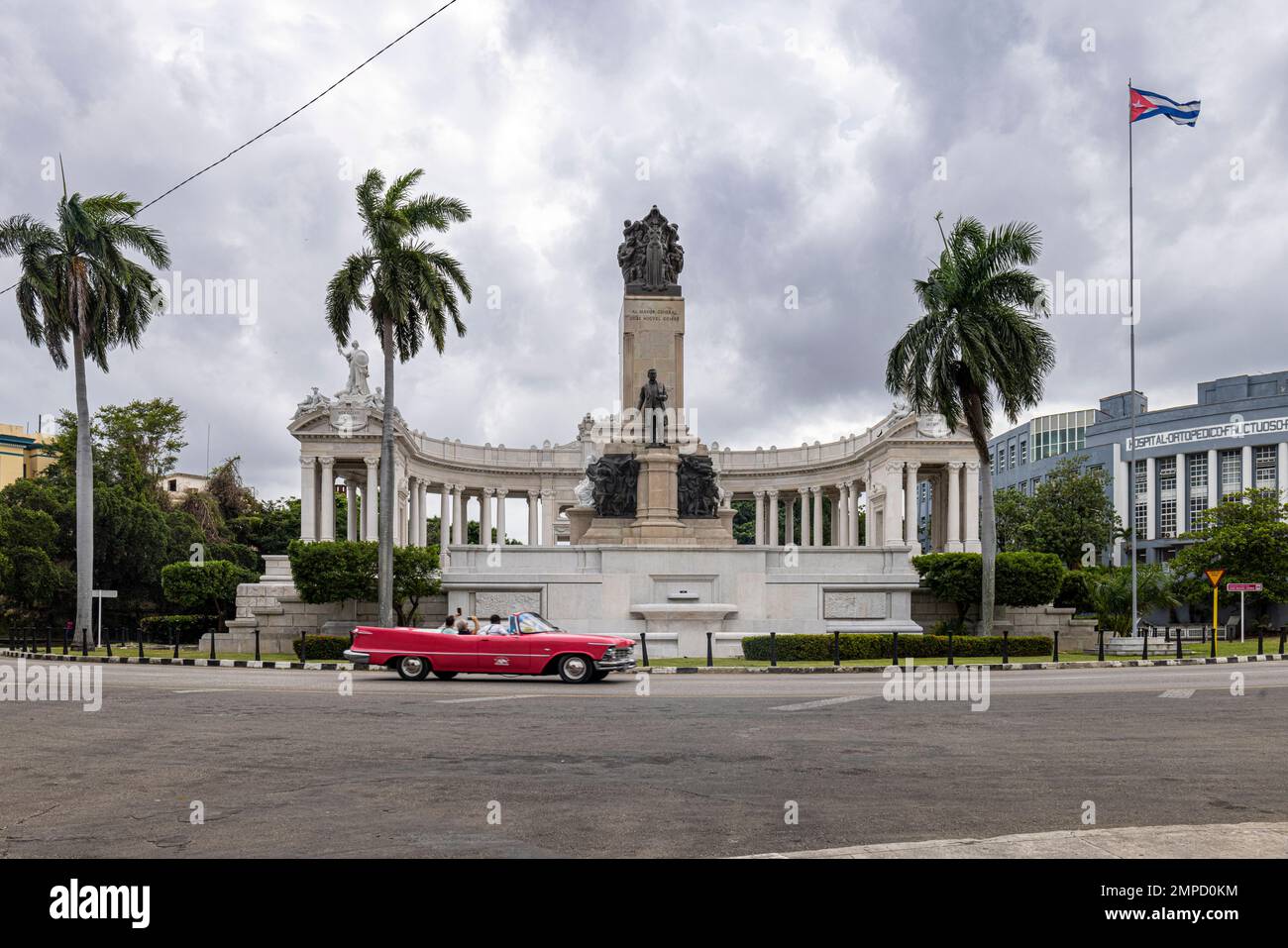 Monument to José Miguel Gómez, Avenue of the Presidents, Vedado, Havana, Cuba Stock Photo