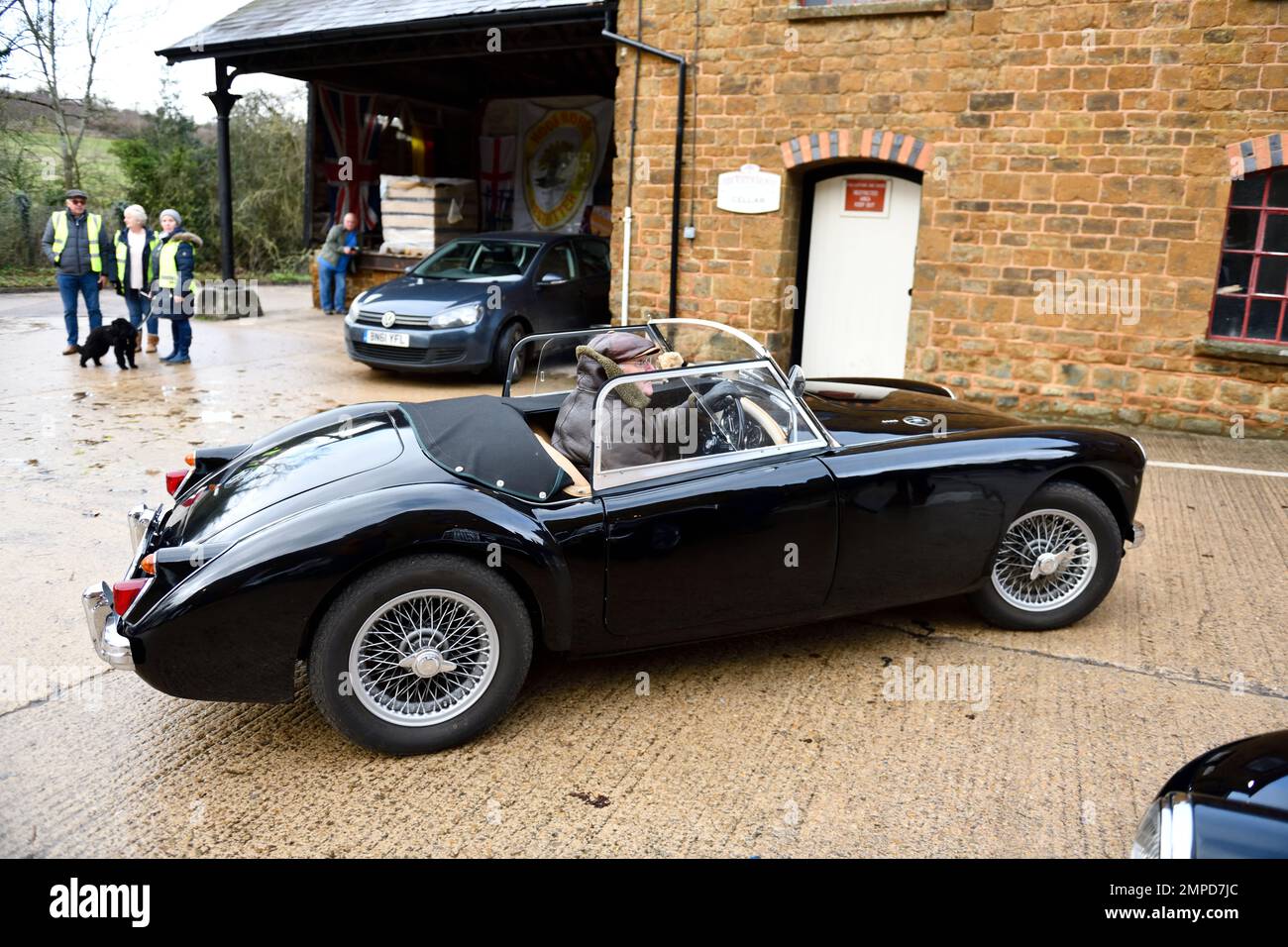 First Classic Car Meeting at Hook Norton Brewery Oxfordshire England uk