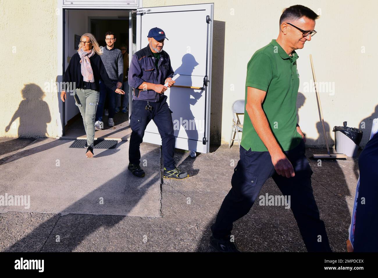 AFSB personnel during the evacuation procedures training, as a part of