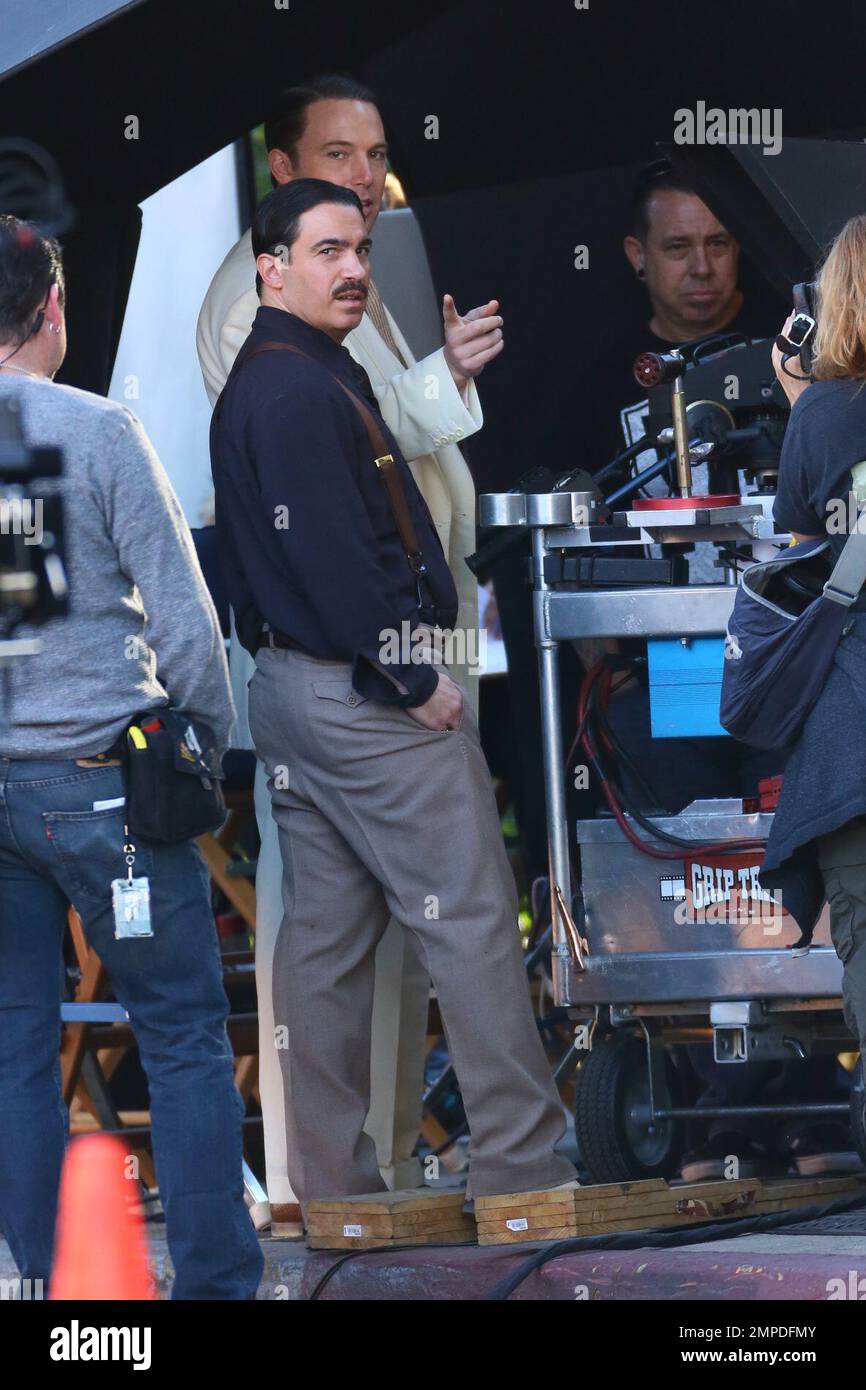 Ben Affleck on the Live By Night set. Los Angeles, CA. 26th January 2016. Stock Photo