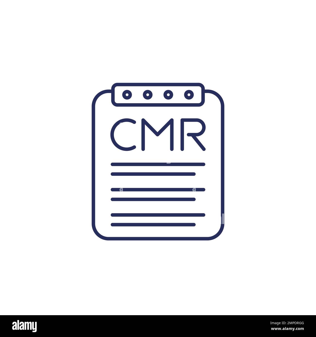 CMR icon, consignment note, transport document Stock Vector