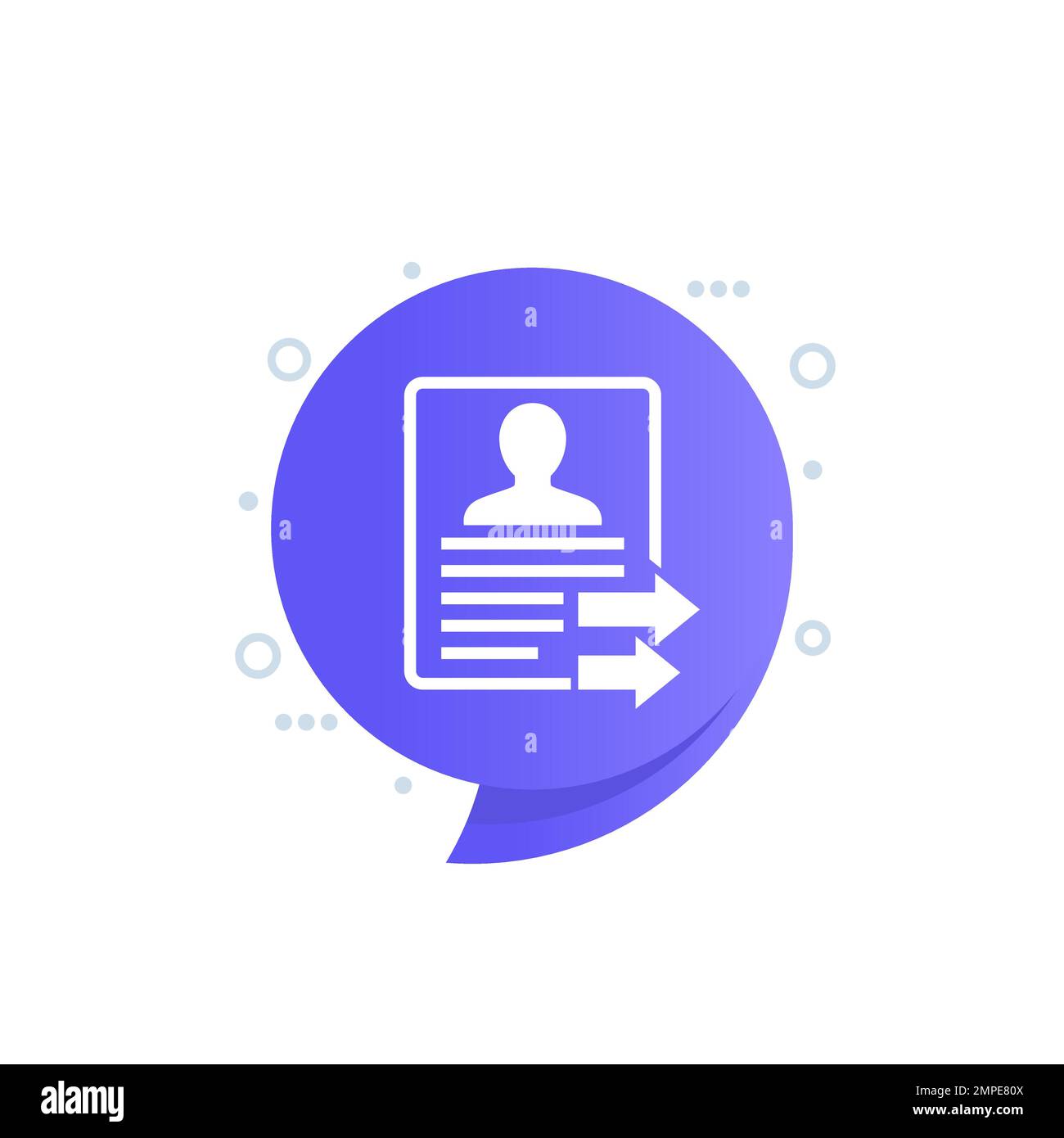 export profile, personal data or account icon Stock Vector