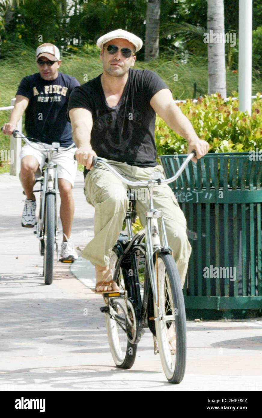 Exclusive!! Billy Zane takes a bike ride with pals around Miami's South ...