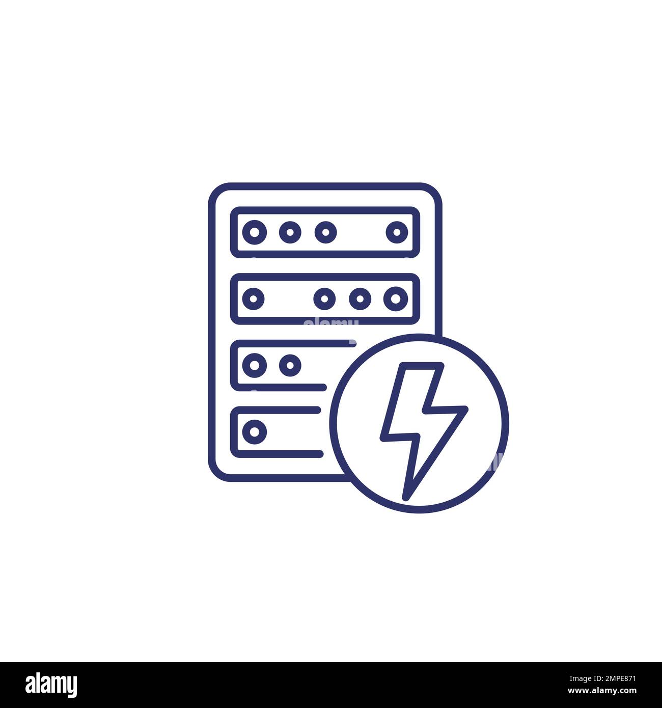 Server electricity warning, electric power icon Stock Vector Image & Art Alamy