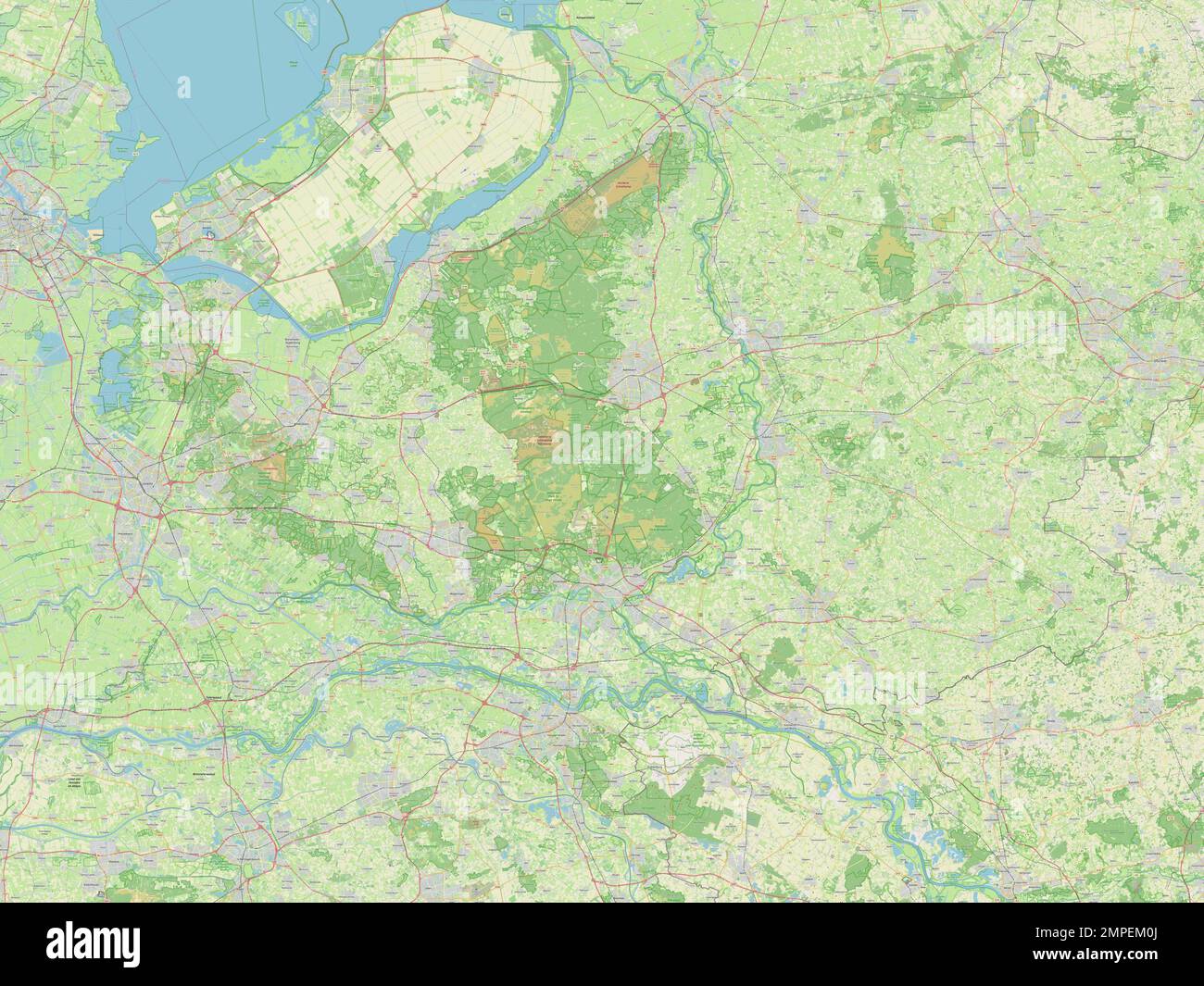 Gelderland, province of Netherlands. Open Street Map Stock Photo - Alamy