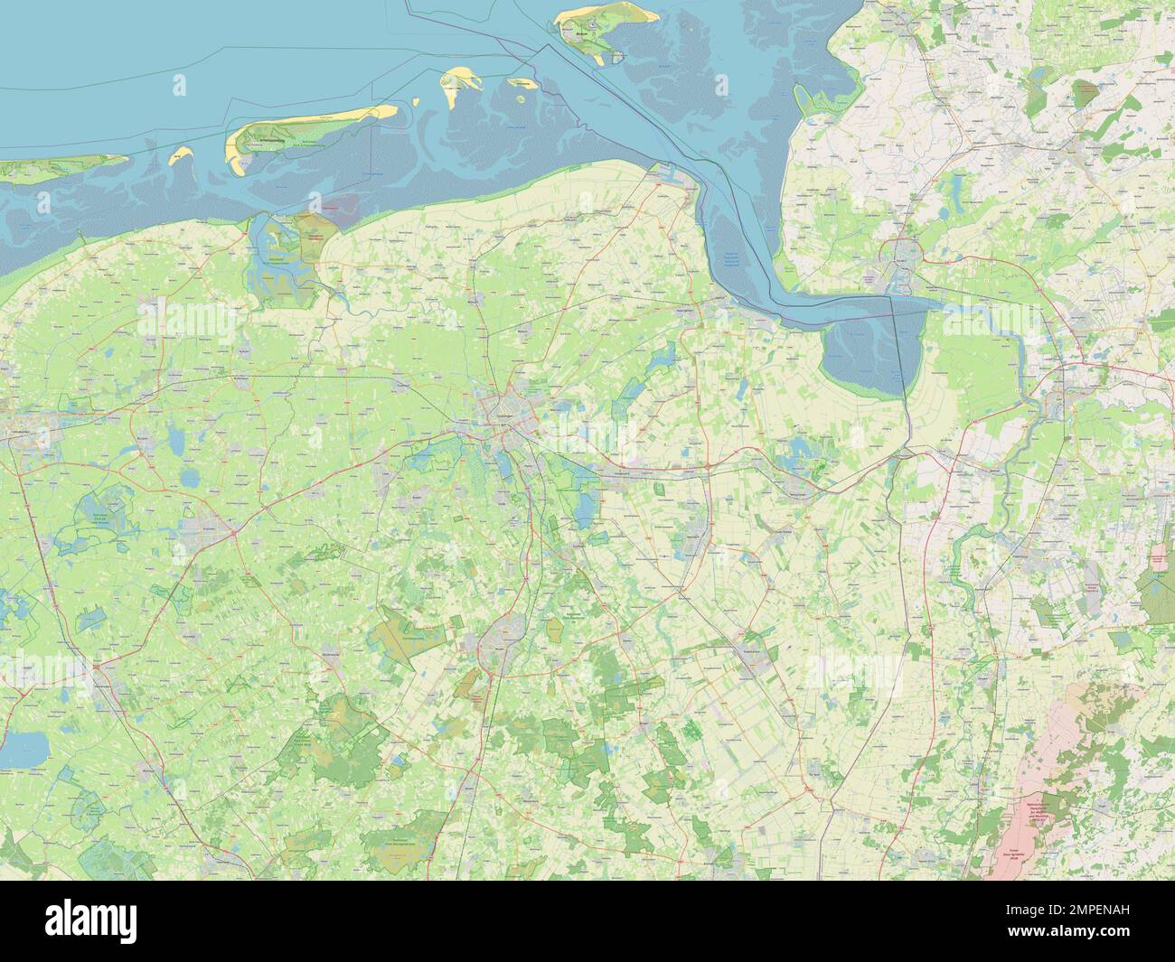 Groningen, province of Netherlands. Open Street Map Stock Photo