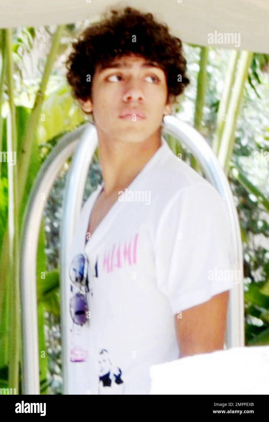 Noah Becker, 16, son of German tennis star Boris Becker, leaves his