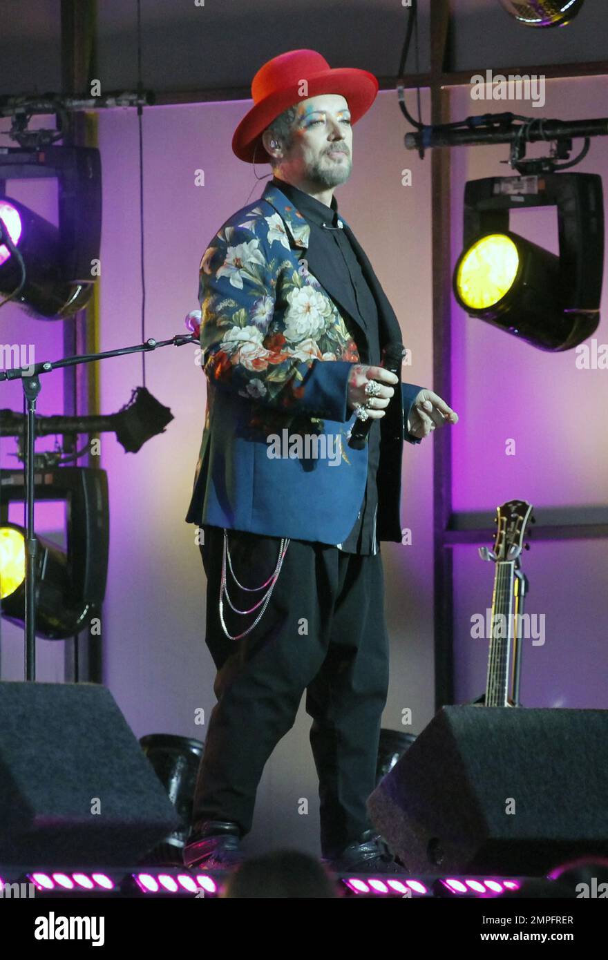 Boy George performs live at the \, image size:880x1390