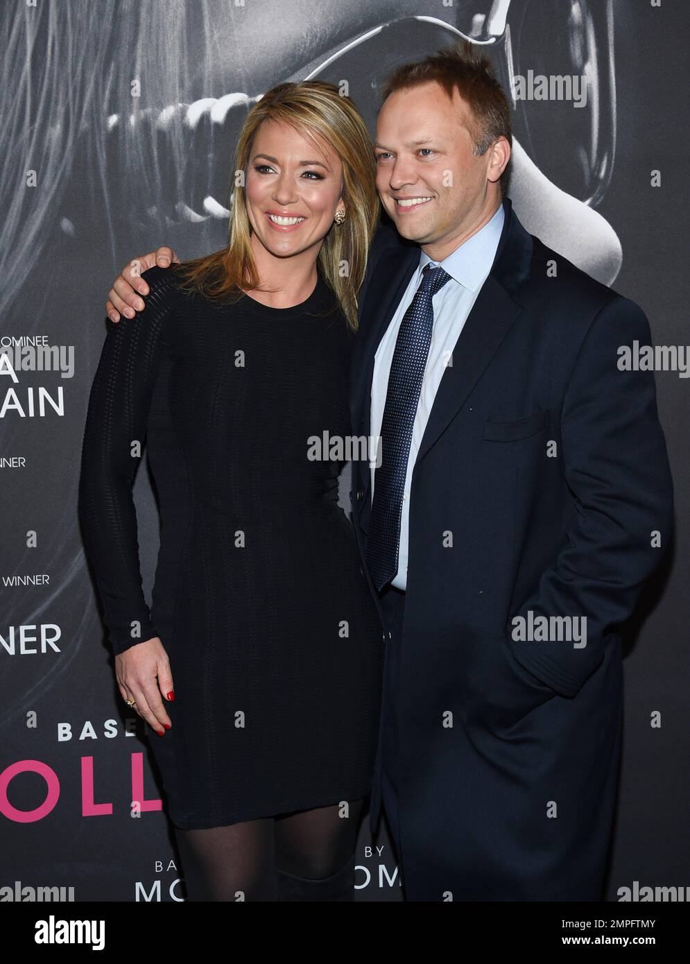 CNN news anchor Brooke Baldwin, left, and fiance James Fletcher attend