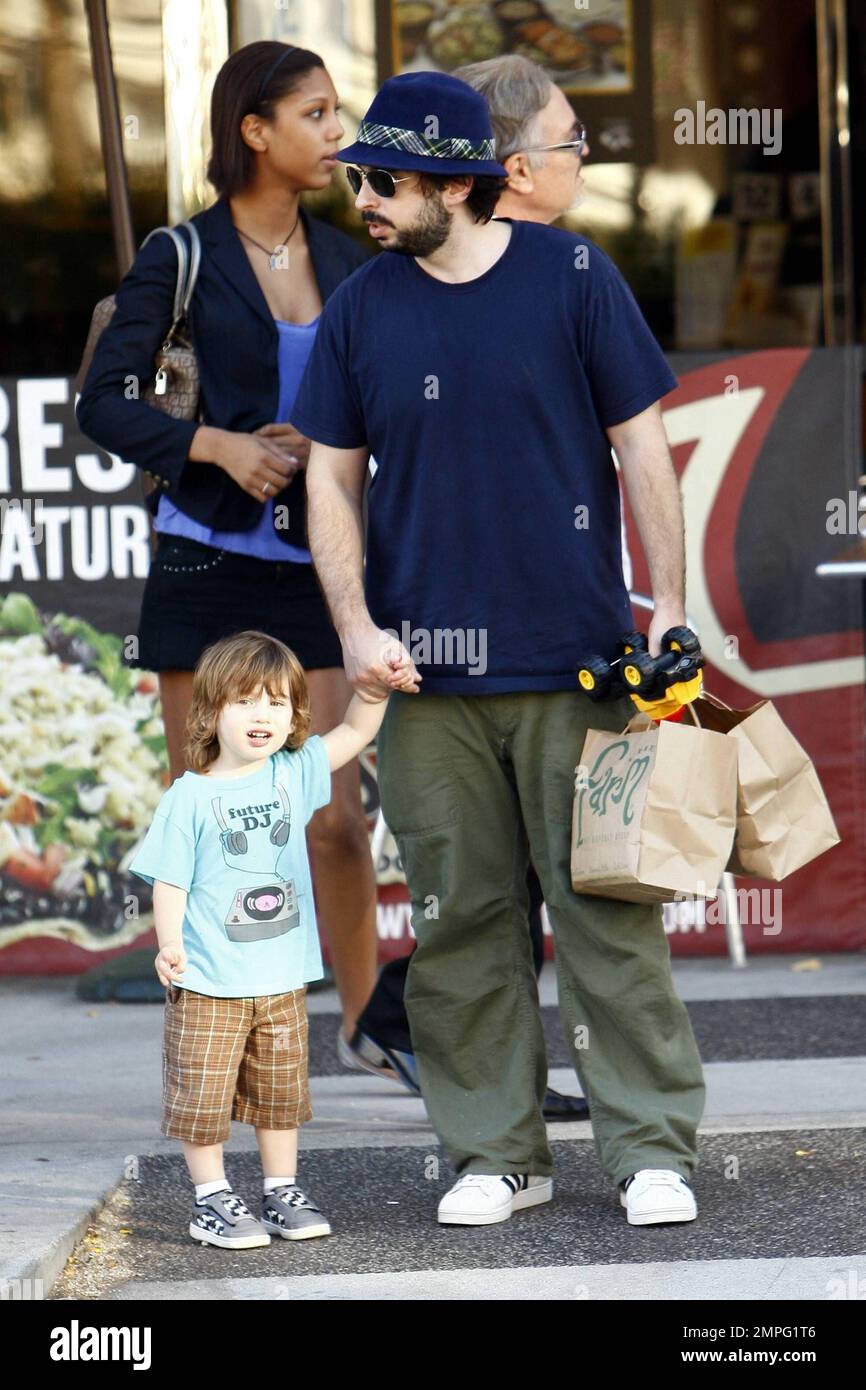 Christina Aguilera's husband Jordan Bratman and son Max get in some