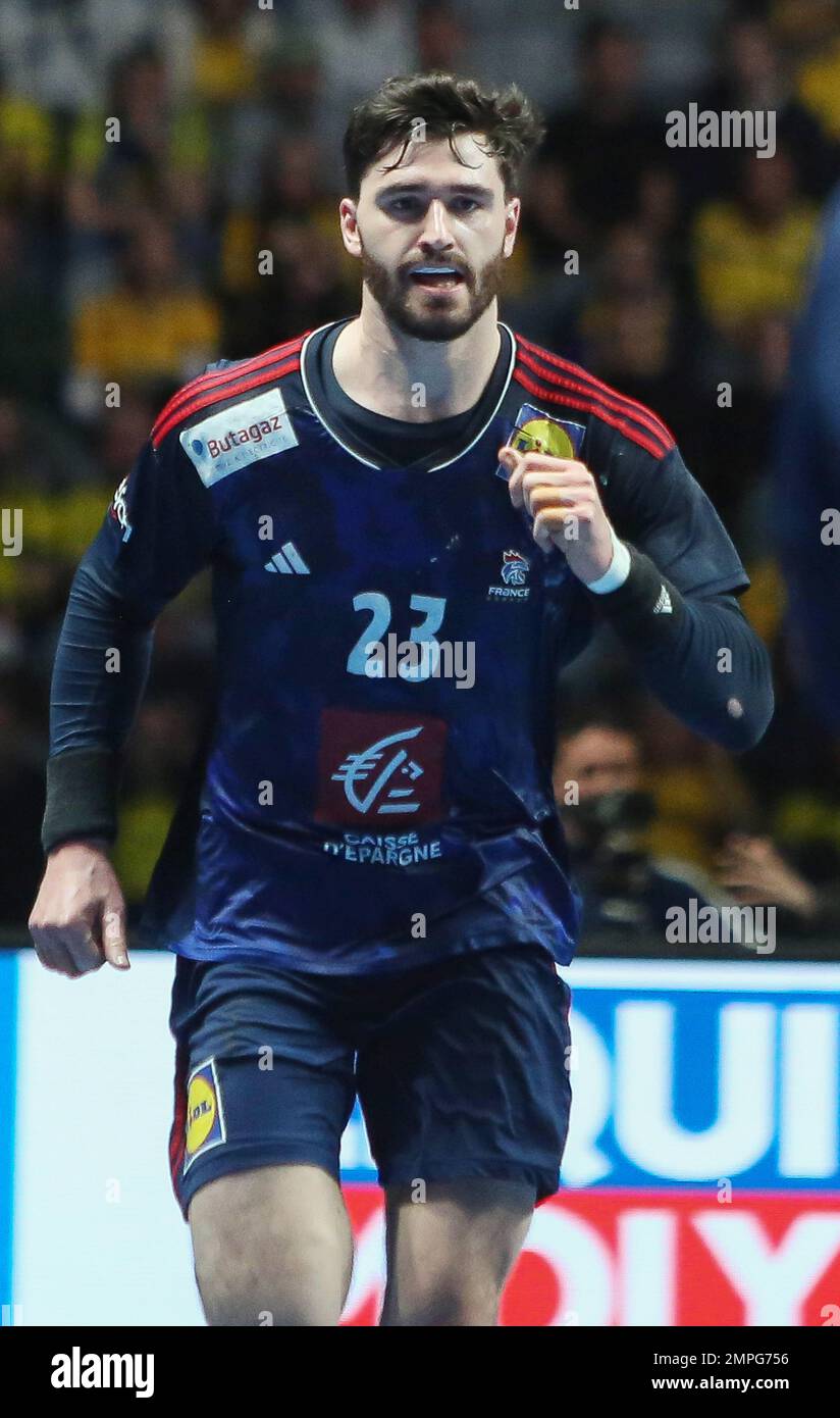 during the IHF Men's World Championship 2023, Final Handball match between  France and Denmark on January 29, 2023 at Tele2 Arena in Stockholm, Sweden  - Photo Laurent Lairys / DPPI Stock Photo - Alamy