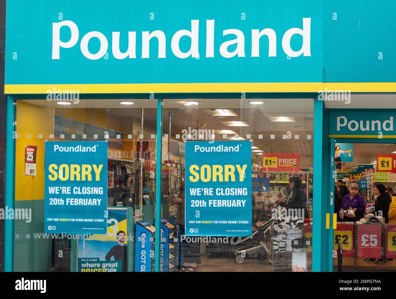 Slough, Berkshire, UK. 31st January, 2023. The Poundland shop in Slough