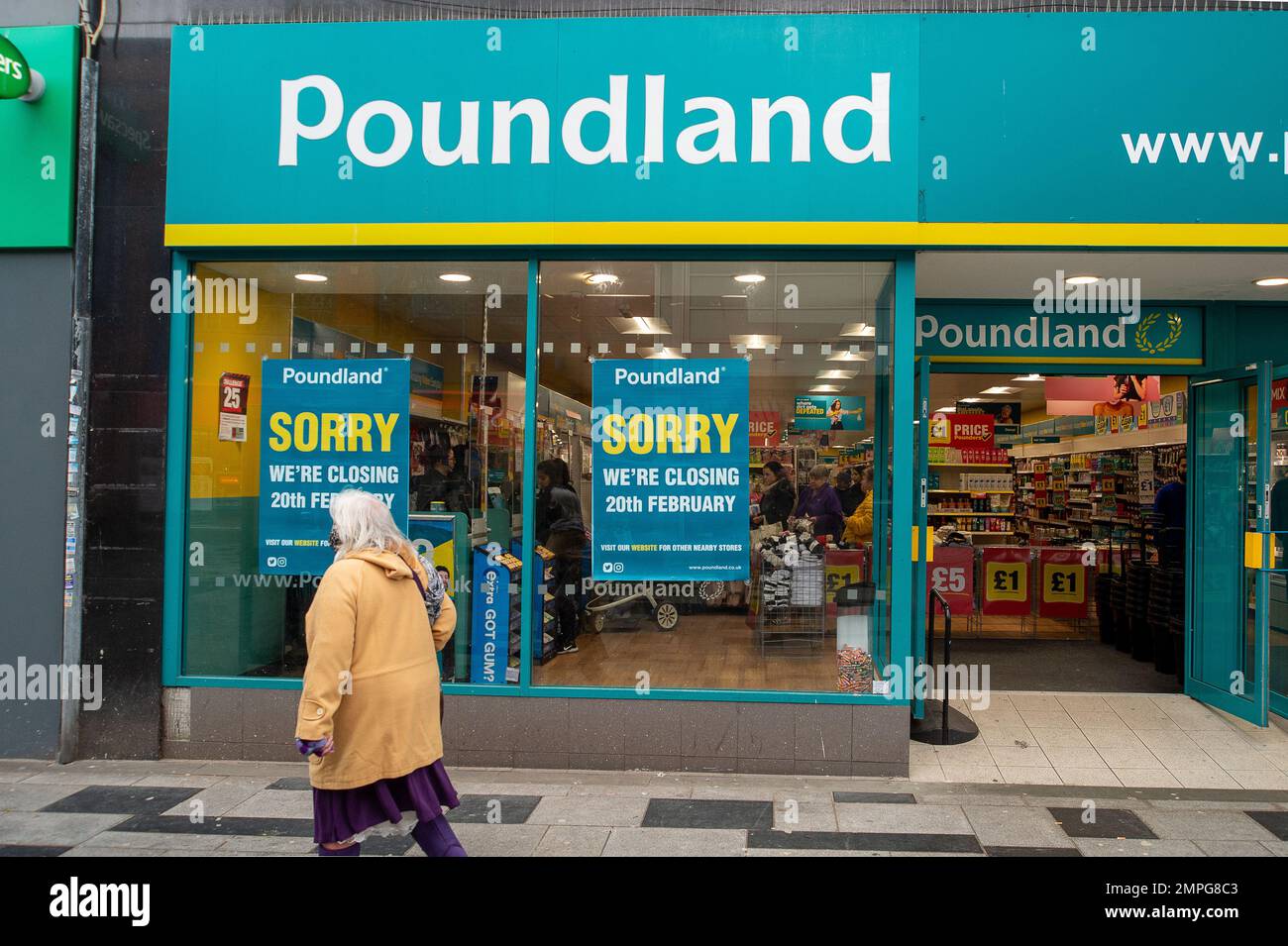Slough, Berkshire, UK. 31st January, 2023. The Poundland shop in Slough