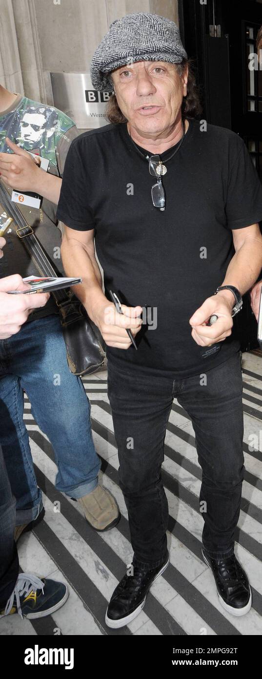 EXCLUSIVE!! Lead singer for the legendary rock band AC/DC Brian Johnson ...