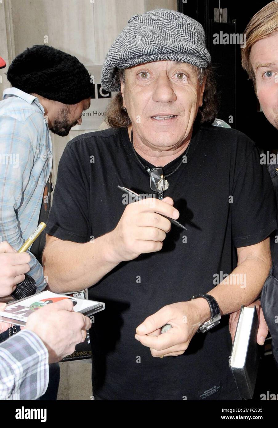 EXCLUSIVE!! Lead singer for the legendary rock band AC/DC Brian Johnson ...