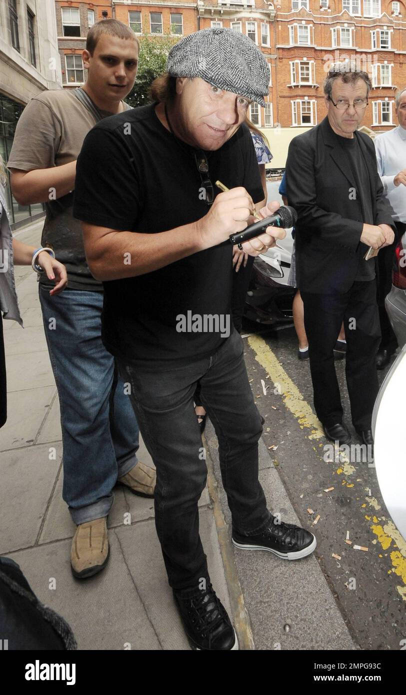 EXCLUSIVE!! Lead singer for the legendary rock band AC/DC Brian Johnson ...