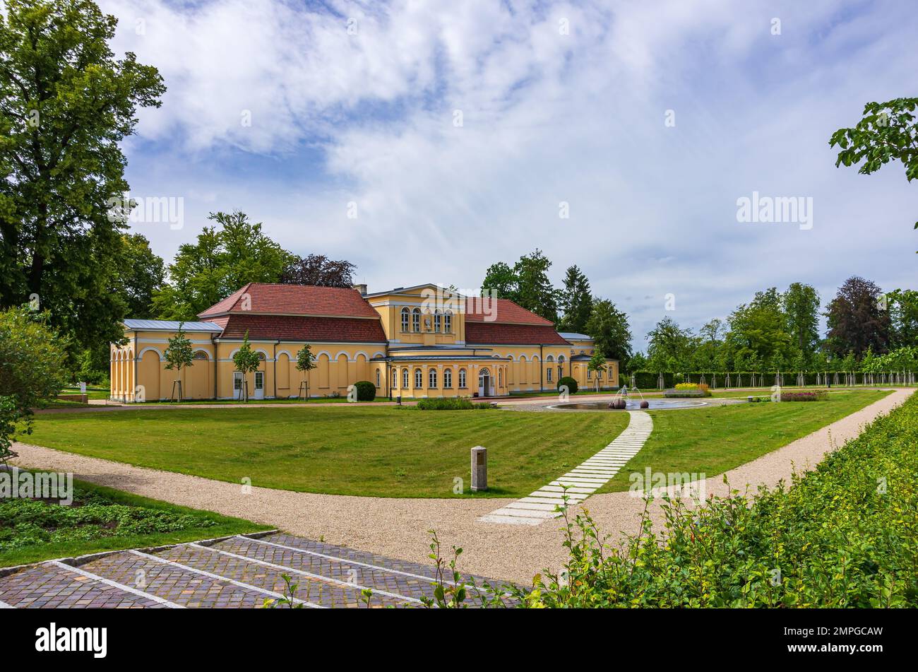 Orangery, a Classicist building, Neustrelitz Palace Park, Mecklenburg
